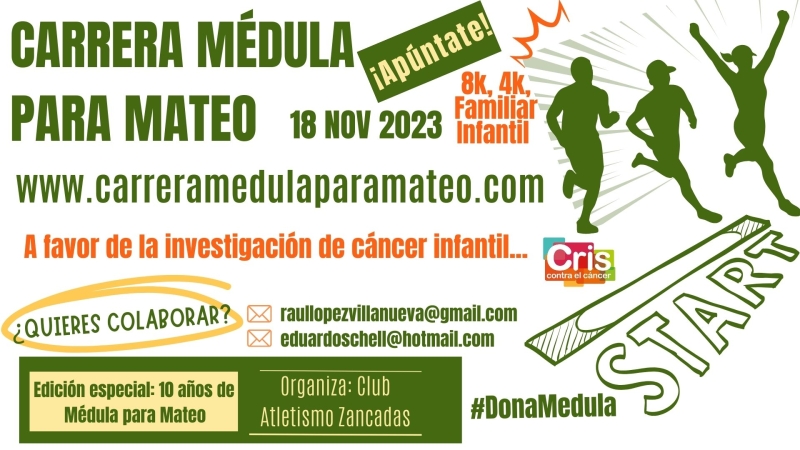 CARRERA SOLIDARIA MÉDULA PARA MATEO 2023 - Inscríbete