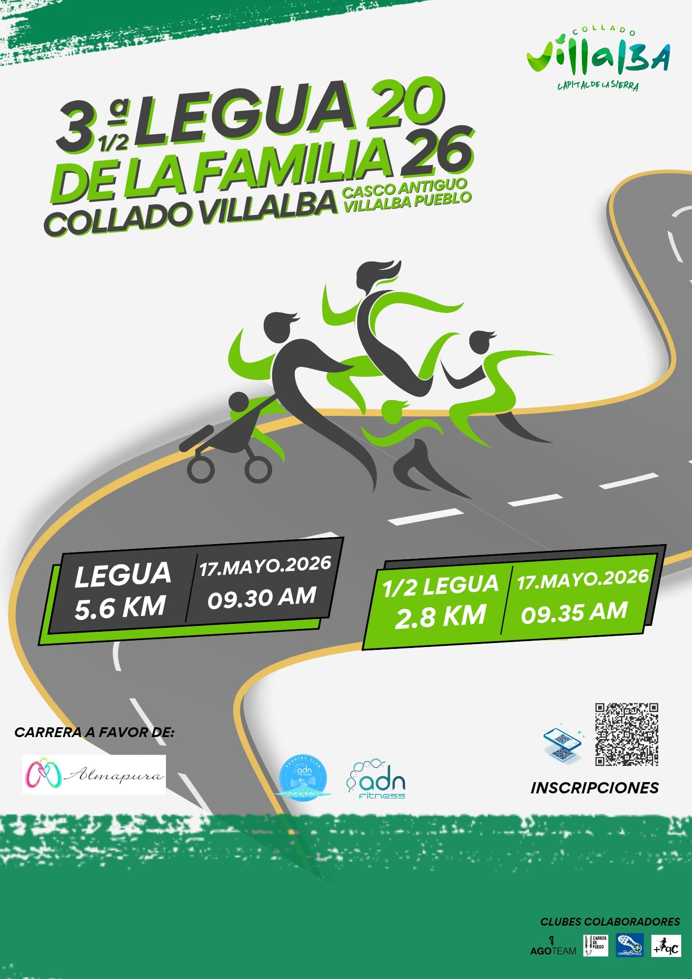 LEGUA DE LA FAMILIA DE COLLADO VILLALBA 2026 - Inscríbete